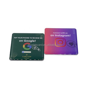 75/80/90mm Vòng Cmyk in ấn kiểm soát truy cập touchless <span class=keywords><strong>Google</strong></span> xem xét không dùng tiền mặt thanh toán nhựa NFC Bảng menu thẻ - Product Image 6