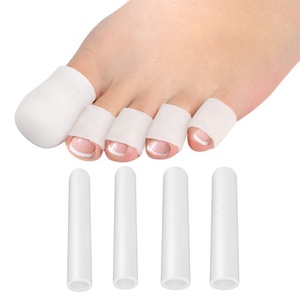 NOUVEAU Capuchons d'orteils en gel, manchon d'<span class=keywords><strong>orteil</strong></span> le plus long, protège-doigts en silicone pour soulager la douleur des orteils en marteau, des oignons, des <span class=keywords><strong>cors</strong></span>, des callosités et des ampoules - Product Image 1