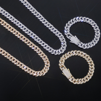 OUGEPHELI Collier Pendentif Hip Hop en Argent Sterling S925 Plaqué Platine avec Chaîne Croisée Double Rangée de Moissanite Baguette VVS GRA