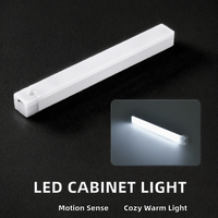 Lampes LED d'armoire modernes 5V USB rechargeables avec détecteur de mouvement PIR, fixation magnétique sans fil, abat-jour, pour meubles de salon 3-Y SKD