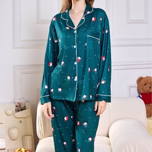 <strong>Women's</strong> <strong>Christmas</strong> Sleepwear Set Soft Long-sleeved Long Pants Pajamas Soft Loose Cardigan Lapel <strong>Christmas</strong> <strong>Pyjamas</strong> Two Piece - Product Image 5