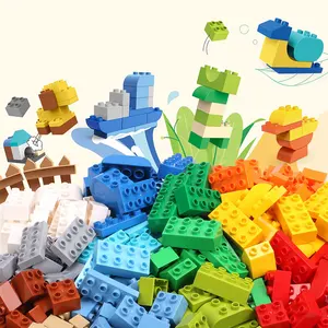 Blocos de construção de plástico competitivo, blocos e tijolos compatíveis com diy, brinquedos educativos a granel