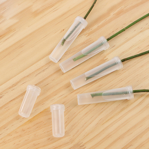 INUNION Usine En Gros 4cm 7cm Clair Floral Tubes D'eau En Plastique Transparent Arrangement De Fleurs Décoration Flacons De Fleurs avec Bouchons - Product Image 4