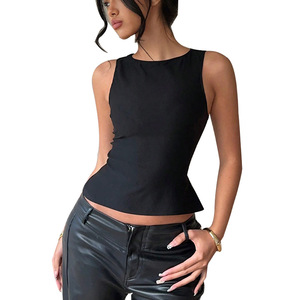 <span class=keywords><strong>Top</strong></span> <span class=keywords><strong>Corto</strong></span> Estivo da Donna 2025, Nuovo Stile <span class=keywords><strong>Sexy</strong></span> Europeo e Americano, Elasticizzato e Aderente Senza Maniche - Product Image 5