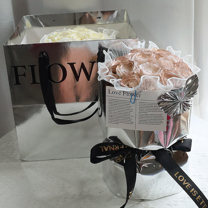 Tin Foil Soap Bouquet-Gradient Brown + Gift Bag