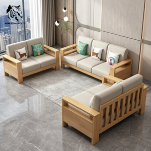 china supplier cheap price custom logo huge stock eco-friendly fabric sofa new design living room furniture wood sectional sofa - Product Image 3