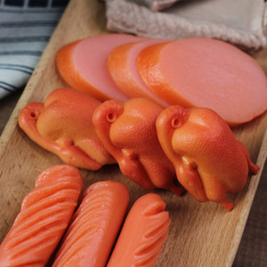 Jouet alimentaire simulé en PVC : crevettes frites, côtes <span class=keywords><strong>de</strong></span> porc cuites, canard laqué <span class=keywords><strong>de</strong></span> Pékin, saucisses, accessoires pour diffusion en direct - Product Image 3