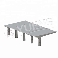 Yuens Aluminium Carport Parking extérieur pour système de montage de panneau solaire Abri de voiture étanche