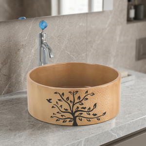 Exportation d'articles sanitaires de qualité Salle de bain Céramique plaqué or Coiffure Table Top Basin Lavabo décoratif Lavabo Lavabo - Product Image 6