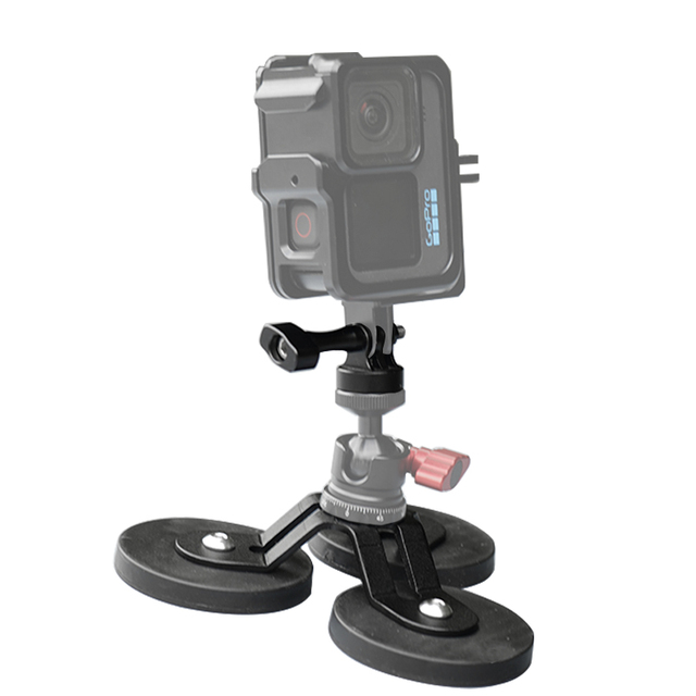 Custom Brand Magnetic Action Camera Mount CNC Cut Technology Reusable Strong Magnetic Base Aluminum Alloy Go Pro Adapter Kit
