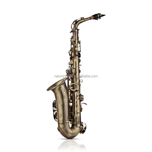 Finition Antique de haute qualité Eb e-flat, Saxophone <span class=keywords><strong>Alto</strong></span>, coque de Saxophone, clé de sculpture à motif, Instrument de coupe en bois - Product Image 2