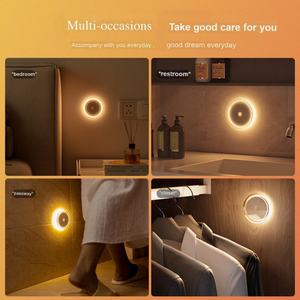 Lampes de nuit non éblouissantes, détecteur de mouvement 3m, veilleuse 1200mAh, longue durée de fonctionnement, éclairage d'armoire, paire et liaison. - Product Image 5