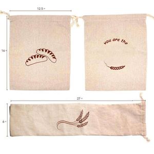 Custom Eco Friendly Reusable Organic Canvas Cotton Linen Bread <b>Bag</b> - Product Image 3
