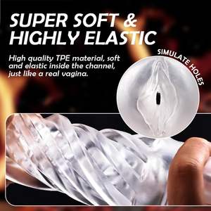 เครื่องช่วยสำเร็จความใคร่แบบพกพา โปร่งใส ขนาด 7.5 นิ้ว แบบดูดด้วยมือ สำหรับผู้ชาย - Product Image 5