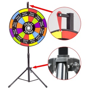 24-inch từ khô xóa màu Giải thưởng bánh xe 60cm Đảng quay giành chiến thắng may mắn đứng trò chơi có thể chỉnh sửa quay xe đạp - Product Image 2