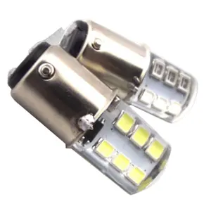 Lampadina flash rossa ba15s 1156 punto singolo 1156 lampada a led 12v per moto