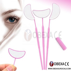 Herramienta de inspección de pestañas de espejo cosmético en forma de media luna individual para herramienta de maquillaje de extensión de pestañas de belleza - Product Image 3