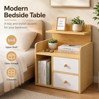 Table de Chevet Moderne Simple avec Rangement, Petite Table d'Appoint Nordique pour Chambre à Coucher, Vente en Gros