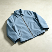 Veste en jean vintage respirante pour homme, col rabattu, fermeture éclair intégrale, poches, décontractée, pour l'automne
