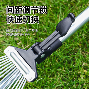 Niu Xiang Garden Leaf Rake 15 Tooth Stainless Steel Extendable Handle For Outdoor Yard Cleaning - Product Image 4