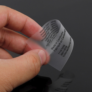 Wholesale <strong>Custom</strong> Printing <strong>Clear</strong> Transparent Waterproof Soft Clothing Care Washing Size TPU <strong>Labels</strong> - Product Image 3