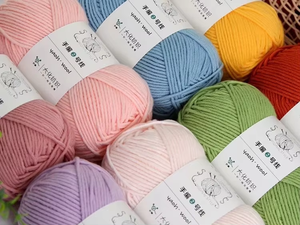 6-Ply 100% akrilik iplik tığ DIY boyalı fantezi desen 100g orta hantal yumuşak kabarık örgü ipliği yeni başlayanlar için - Product Image 5