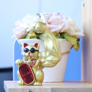 Gatto fortunato con braccio gigante statuetta Feng Shui ornamenti per la decorazione regalo scultura riccamente progettata - Product Image 5