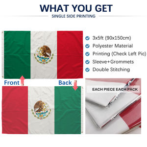Mexikanische Flagge 3x5ft Polyester Einseitig Bedruckt Messingösen Doppelt Genäht Großhandel 3x5 90x150cm Mexiko-Flagge - Product Image 3