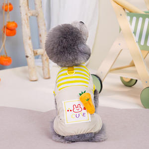 Calças de quatro patas de luxo de ano novo para cães Home Wear Clothes Casaco casual com cenoura impressão para a primavera verão - Product Image 4