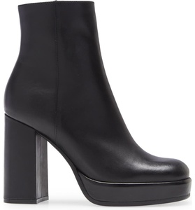 Stivaletti Chelsea alla caviglia da donna neri autunnali per stivaletti con tacco <span class=keywords><strong>in</strong></span> vera <span class=keywords><strong>pelle</strong></span> con tacco alto quadrato spesso - Product Image 5