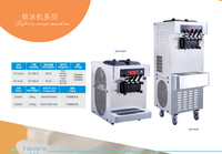 Machine à glace molle commerciale de table 20-28L/h à trois saveurs avec système de nettoyage automatique, refroidissement par air et fonction de pré-refroidissement