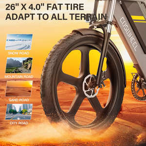 Coswheel T26 Nieuwe Licht Opvouwbare Elektrische Fiets 48V 15ah 25ah 750W 1000W 1500W Elektrische Fiets 26 Inch E-Bike - Product Image 3