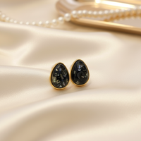 Boucles d'oreilles unisexes en argent 925 certifié, avec ambre vert naturel en forme de goutte d'eau, géométriques, en pierres précieuses véritables, pour femmes et hommes