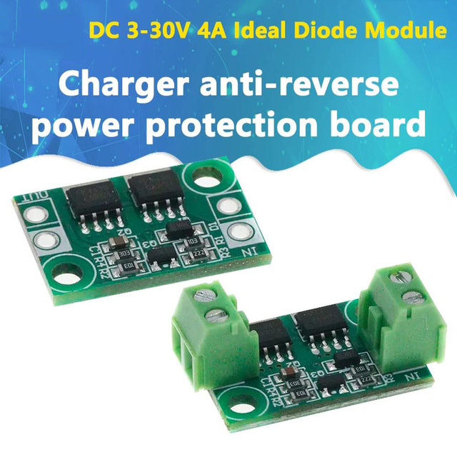 DC 3-30V 4A Ideal Diode Module Battery Charging Charger Anti Reverse Connection Power Protection Board Module Common Ground