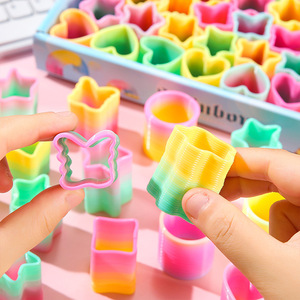 Wholesale Rainbow Spring Toy Plastic Puzzle Rainbow Spring Circle Pops Fidget Springs Fidget Toys - Product Image 1