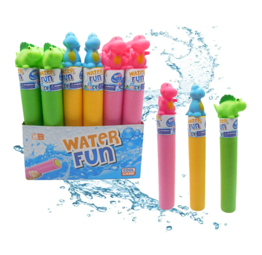 MILI Summer Toys 35cm Foam Water Pump Gun Toy with Animal Head Summer Water Shooter Outdoor Toys