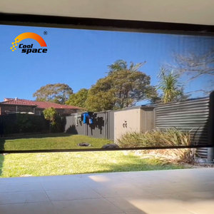 Stores de patio <span class=keywords><strong>pour</strong></span> <span class=keywords><strong>pergola</strong></span> extérieure en aluminium avec écran zippé motorisé, stores transparents - Product Image 1