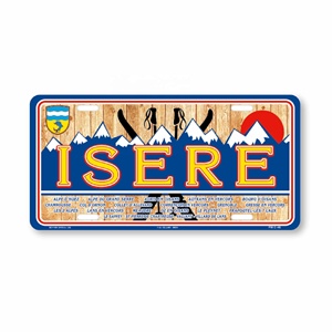 Plaque d'immatriculation en métal embossé, souvenir de France, décoration murale - Product Image 5