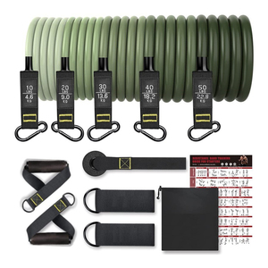 Dây đàn hồi Màu Xanh Ô Liu Mới Bộ dây đàn hồi tập thể dục đa chức năng dây đàn hồi 11 chiếc - Product Image 2