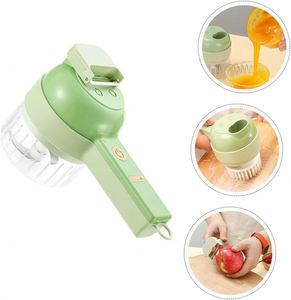 Portable 4-in-1 Electric Automatic Garlic <b>Vegetable</b> <b>Chopper</b> Handheld Eco-Friendly Kitchen Accessory Stainless Steel Blades - Product Image 3