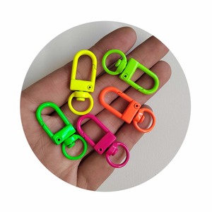 100 cái/lốc các loại huỳnh quang màu kim loại tôm hùm Claw móc cài Snap Hooks cho Keychain túi xách trang sức làm DIY <span class=keywords><strong>Craft</strong></span> - Product Image 2