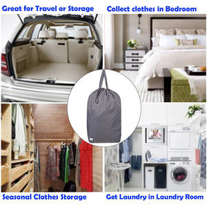 حقيبة سفر برباط كبيرة جدًا مطبوعة مخصصة بوليستر مقاوم للماء لغسيل الملابس المحمولة خمر الملابس القذرة قابلة للغسل من النايلون - Product Image 5