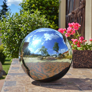 <span class=keywords><strong>Boule</strong></span> de regard en acier inoxydable polie miroir de 420mm ornement de jardin réfléchissant et <span class=keywords><strong>boule</strong></span> en métal creuse de décoration intérieure - Product Image 3
