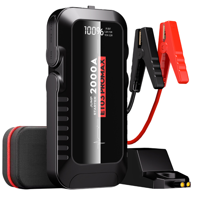 Portable Mini Jump Starter with 12V Lithium Battery Power Bank with air Compressor Booster Charger for Car Jump Starter