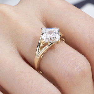 Anillo de Diamantes Asscher de Moda de 10K, Joyería Messi MSR-2041, para Mujer - Product Image 6