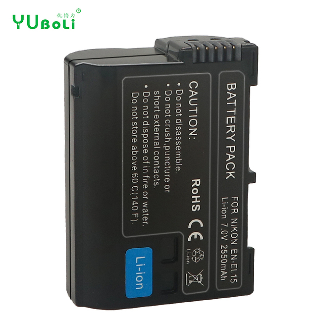 Wholesale 2550mAh Camera Battery Pack EN-EL15 for D600/D610/D800/D800E/D700/D7000/D7100 Rechargeable Lithium-ion Battery