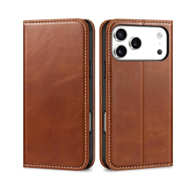 Genuine Leather Wallet Case Flip Magnetic Cover RFID Blocking Credit Card Holder Kickstand Luxury Foldable Manufacturer for