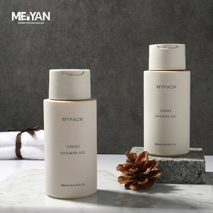 Mypack 280ml 350ml 450ml sang trọng da lộn cảm ứng mềm HDPE dầu gội và điều hòa Sữa tắm xà phòng lỏng chai với máy bơm - Product Image 5