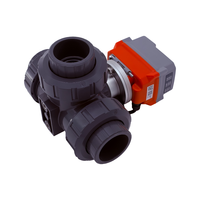 Vanne à boisseau sphérique électrique intelligente Radiant en PVC 3 voies DN15-DN50