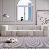 Set Sofa Seksional Ramah Lingkungan yang Tahan Lama, Berbentuk Persegi, Diisi Spons, dan Dapat Disesuaikan untuk Ruang Tamu dengan Ruang Terbatas, Tiga Orang, Berdampingan
